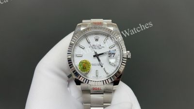 K Factory Rolex Datejust White Face 41mm Dandong 3235 Movement Watch